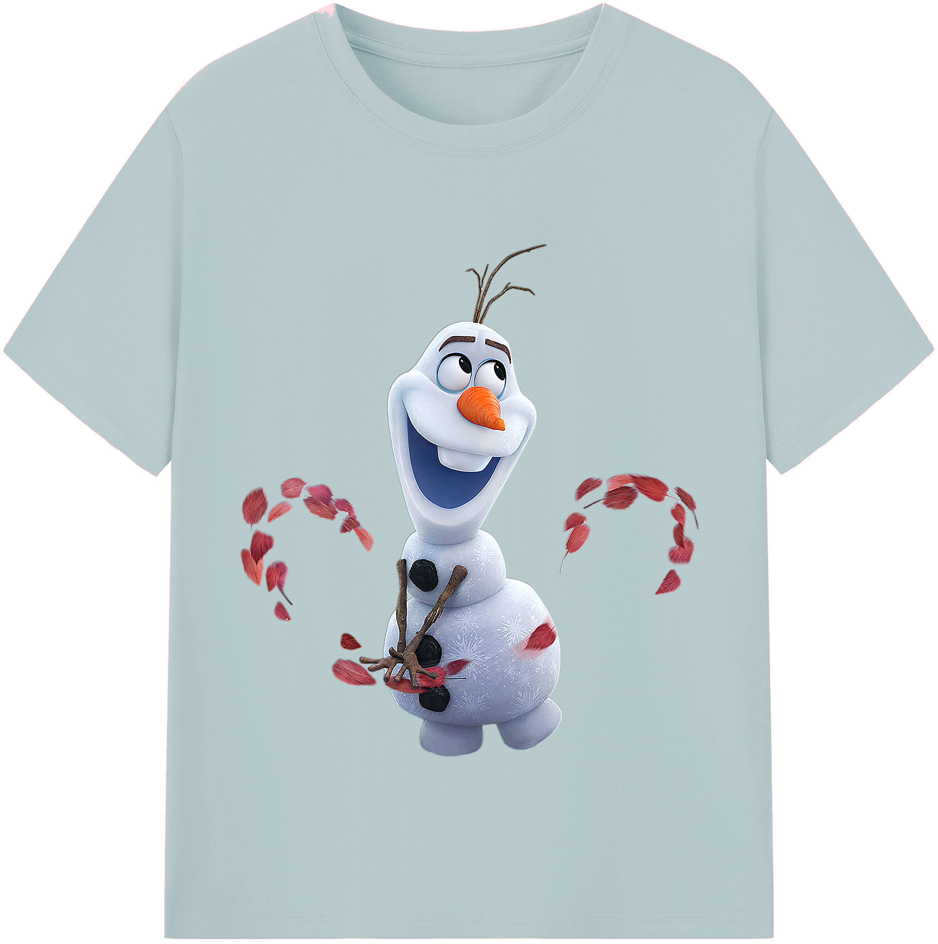 （画像用） アナと雪の女王 アンナ エルサ Frozen Anna Elsa 綿100％半袖Tシャツ（フロントプリント）